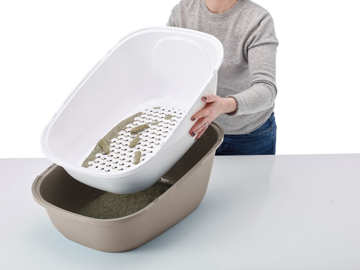 Savic Reina Sift Cat Toilet Home - Grey