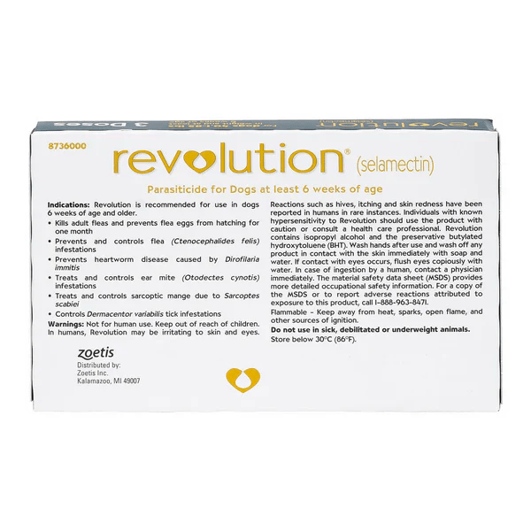 Revolution for Large dog 3 doses 18.1 - 38.6 kg - Shopivet.com