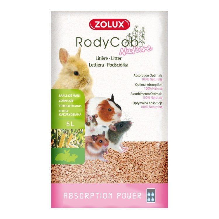 Rodent Litter RodyCob Natural 5 L - Shopivet.com