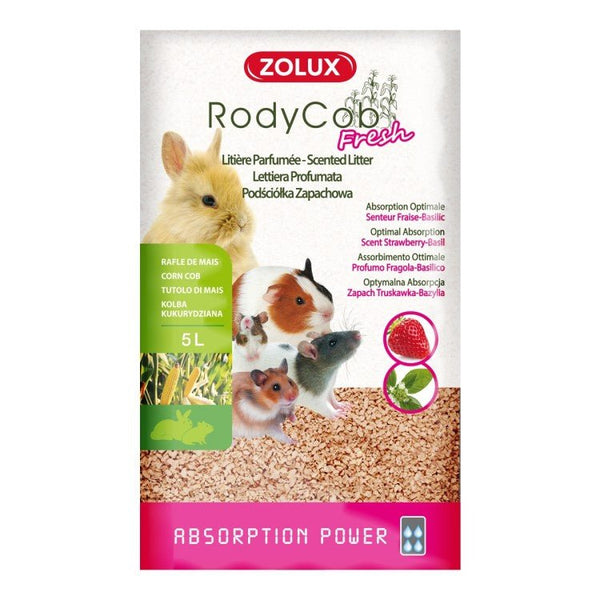 Rodent Litter RodyCob Strawberry - Basil 5 L - Shopivet.com