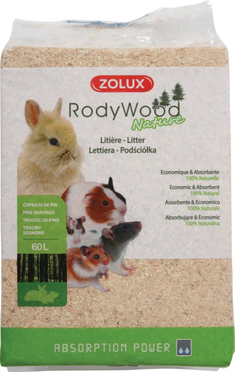 Rodent Litter Rodywood Nature 60L - Shopivet.com