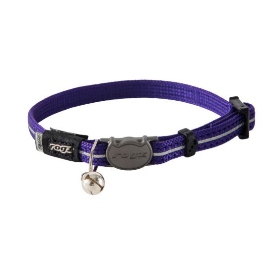 Rogz Alley Cat Reflective Cat Collar Small - PURPLE Small - Shopivet.com