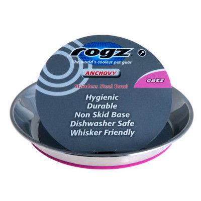 Rogz Anchovy Cat Bowl - PINK - Shopivet.com
