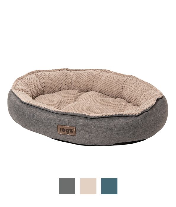 Rogz Athen Oval Cat Bed - PETROL Medium - Shopivet.com