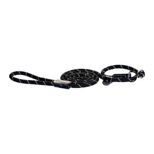 Rogz Classic Rope Long Dog Leash - BLACK L - Shopivet.com