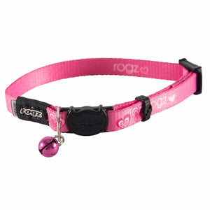 Rogz Kiddycat Pink Hearts Cat Collar - Small - Shopivet.com