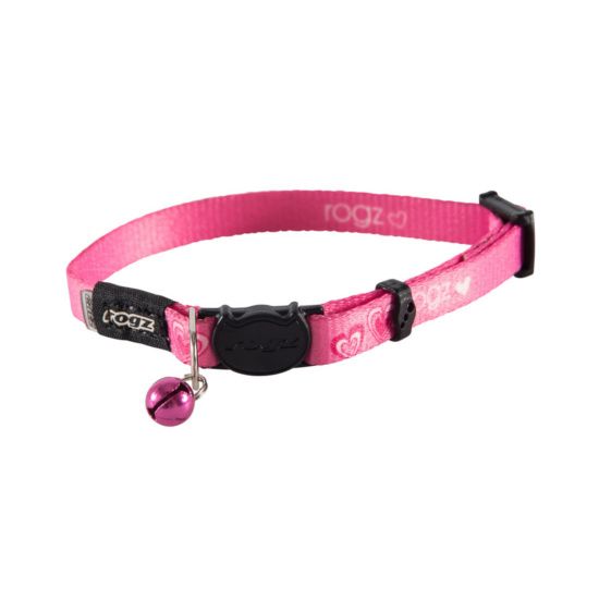 Rogz Kiddycat Pink Hearts Cat Collar - X - Small - Shopivet.com
