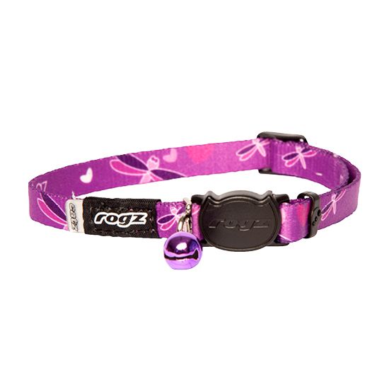 Rogz Kiddycat Purple Dragonfly Cat Collar - Small - Shopivet.com