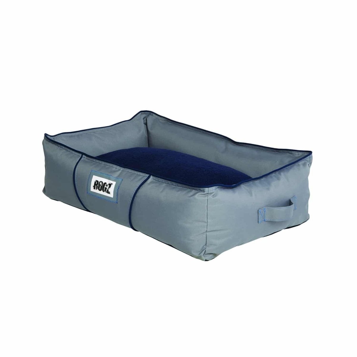 Rogz Lekka Cushioned Dog Bed - GREY/NAVY Small - Shopivet.com