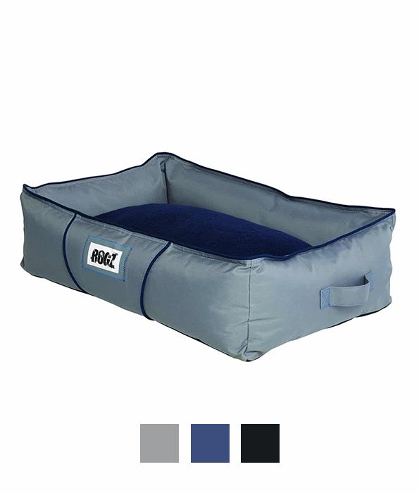 Rogz Lekka Cushioned Dog Bed - NAVY/GREY Small - Shopivet.com