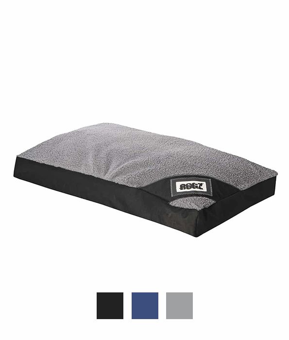 Rogz Lekka Flat Dog Bed - GREY/NAVY Large