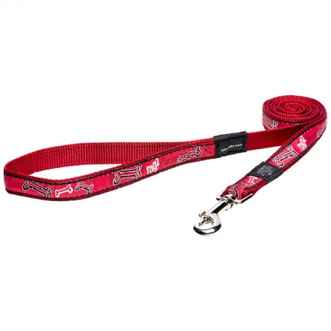 Rogz Red Bone Dog Leash - RED BONE Large - Shopivet.com