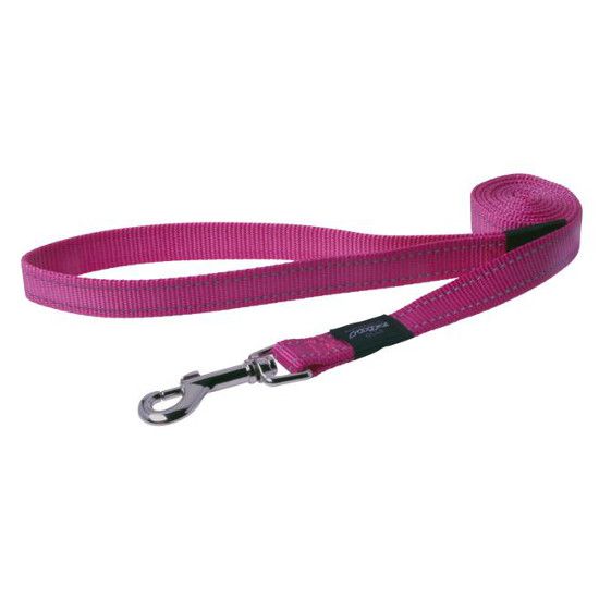 Rogz Utility Reflective Stitching Dog Leash - PINK Small - Shopivet.com