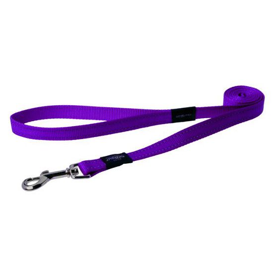 Rogz Utility Reflective Stitching Dog Leash - PURPLE Large - Shopivet.com
