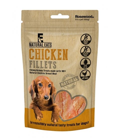 Rosewood Natural Eats Chicken Fillets Dog Treats 100g - 100g