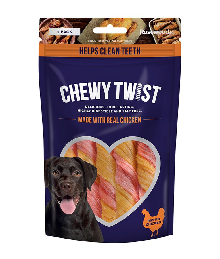 Rosewood Chewy Twist Chicken Dog Treats 115g - 115G - Shopivet.com