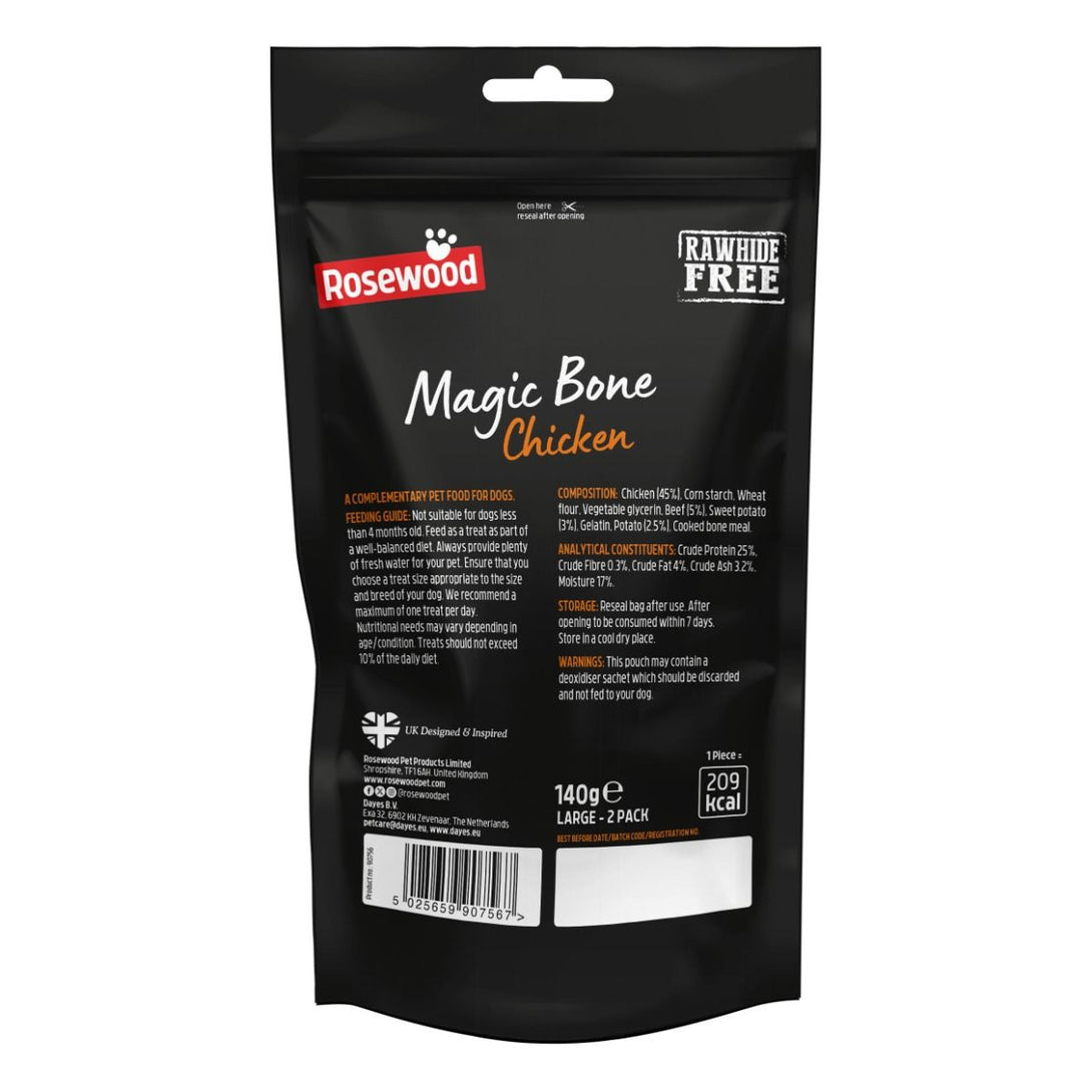 Rosewood Magic Bone Chicken Large Dog Treats 2pcs 140g - 140g - Shopivet.com