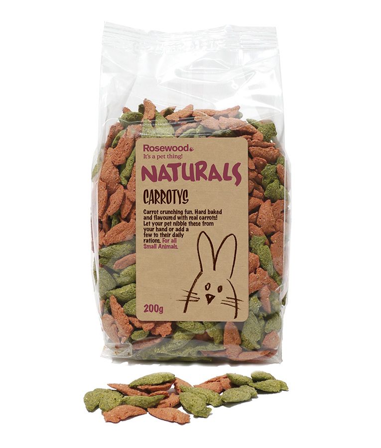 Rosewood Naturals Carrotys Small Animal Treats 200g - 200g - Shopivet.com