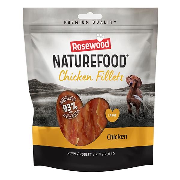 Rosewood NatureFood Chicken Fillet Dog Treats Value Pack 320g - 320g - Shopivet.com