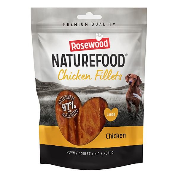 Rosewood NatureFood Chicken Fillet Strips Dog Treats 150g - 150g - Shopivet.com