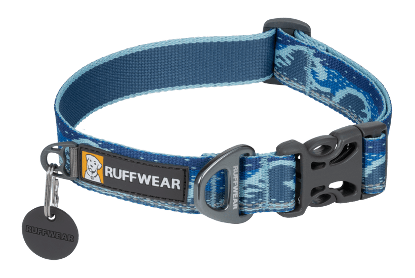 Ruffwear Crag Reflective Dog Collar - Midnight Wave Medium - Shopivet.com