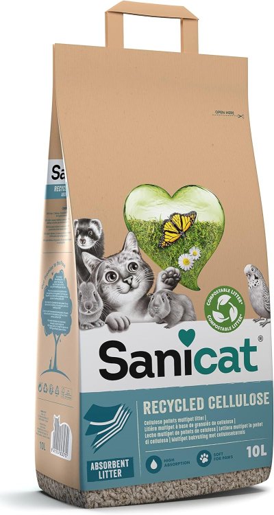 Sanicat Clean & Green Celullose 10L - Shopivet.com