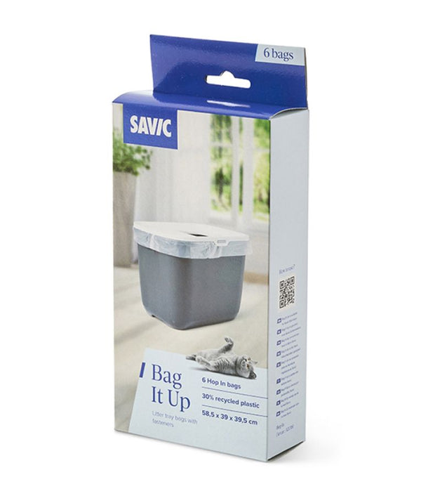 Savic Bag It Up Hop In Cat Litter Tray Liner 6pcs - Shopivet.com