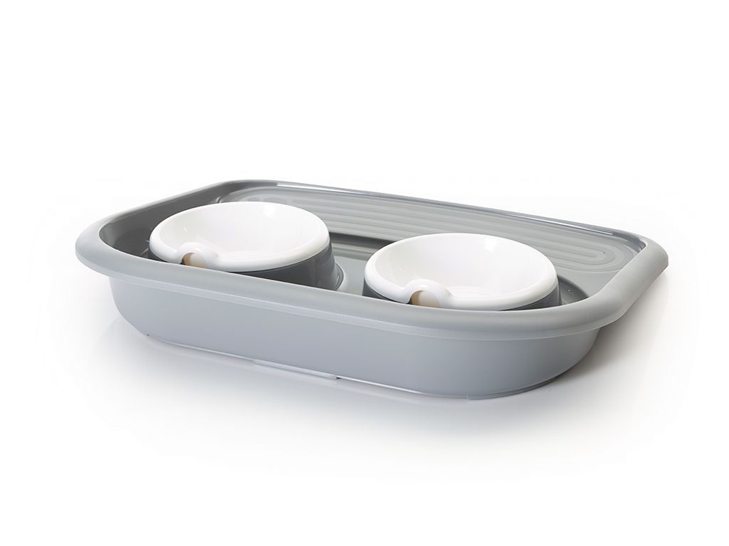 Savic Butler Cat & Dog Food Tray - GREY - Shopivet.com