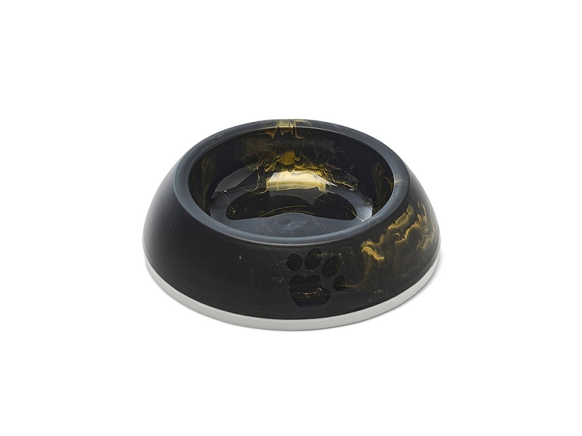 Savic Delice Cat Bowl Marble - Black/Gold 0.2l - Shopivet.com