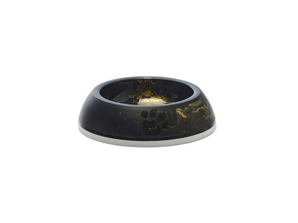 Savic Delice Cat Bowl Marble - Black/Gold 0.2l - Shopivet.com