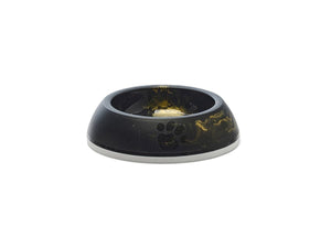 Savic Delice Cat Bowl Marble - Black/Gold 0.2l - Shopivet.com