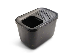 Savic Hop In Top - Enter Cat Litter Tray Marble - Black/Gold - Shopivet.com