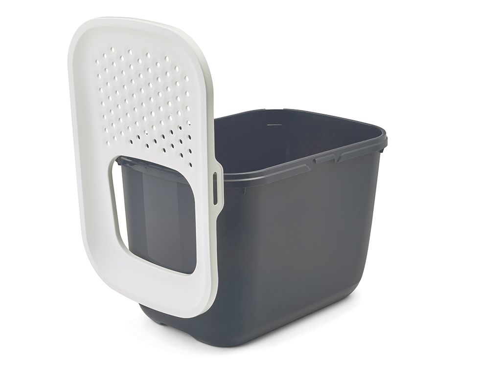 Savic Hop In Top Entry Cat Litter Tray - ANTHRACITE - Shopivet.com