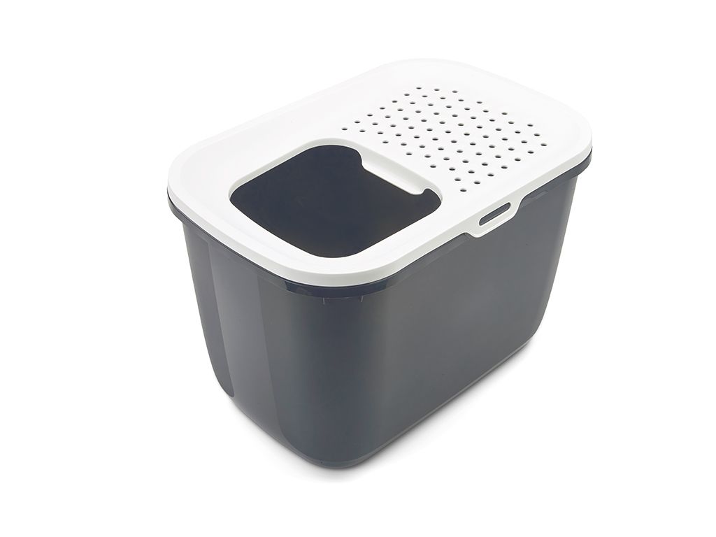 Savic Hop In Top Entry Cat Litter Tray - ANTHRACITE - Shopivet.com