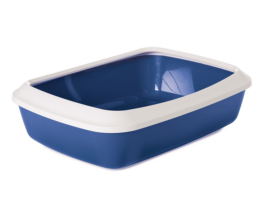 Savic Iriz Cat Litter Tray with Rim - NORDIC BLUE 42CM - Shopivet.com