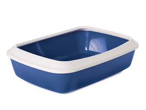 Savic Iriz Cat Litter Tray with Rim - NORDIC BLUE 42CM - Shopivet.com