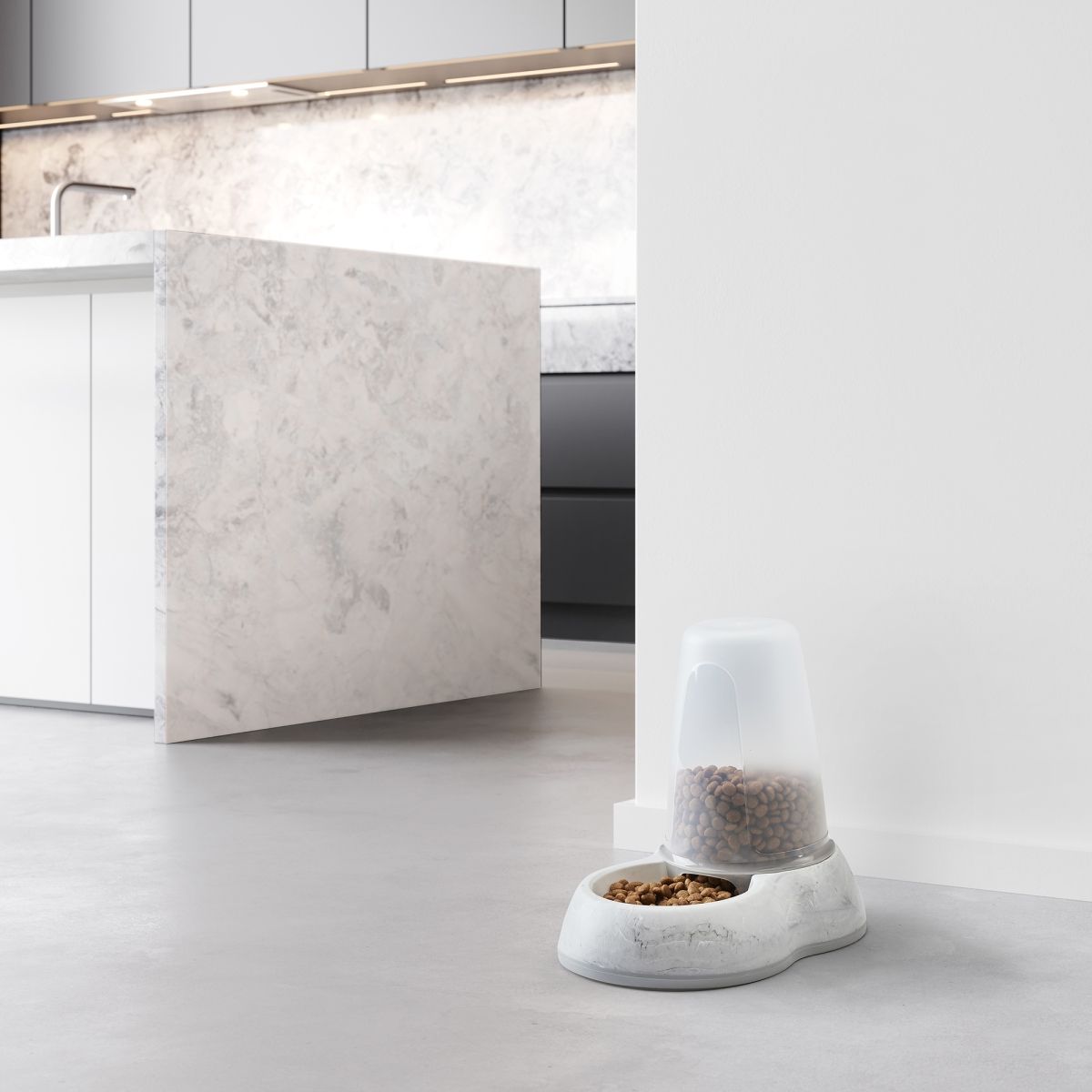 Savic Loop Pet Food Store Dispenser Marble - 1.5l - Shopivet.com