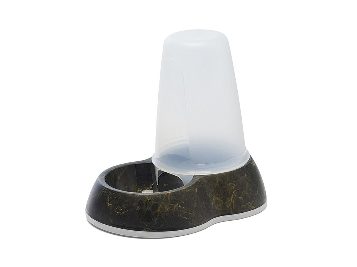 Savic Loop Pet Food Store Dispenser Marble - Black/Gold 1.5l - Shopivet.com