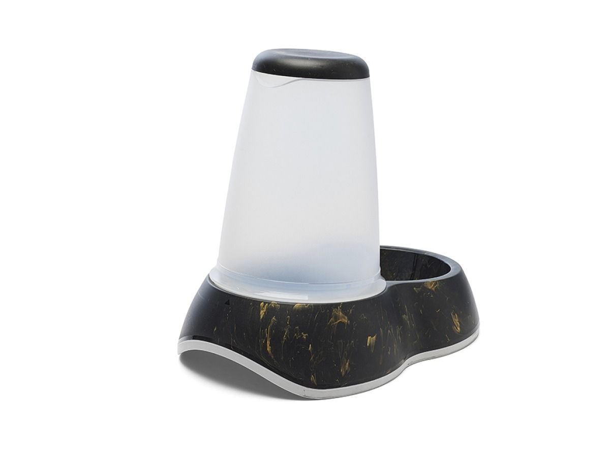 Savic Loop Pet Food Store Dispenser Marble - Black/Gold 3.0l - Shopivet.com
