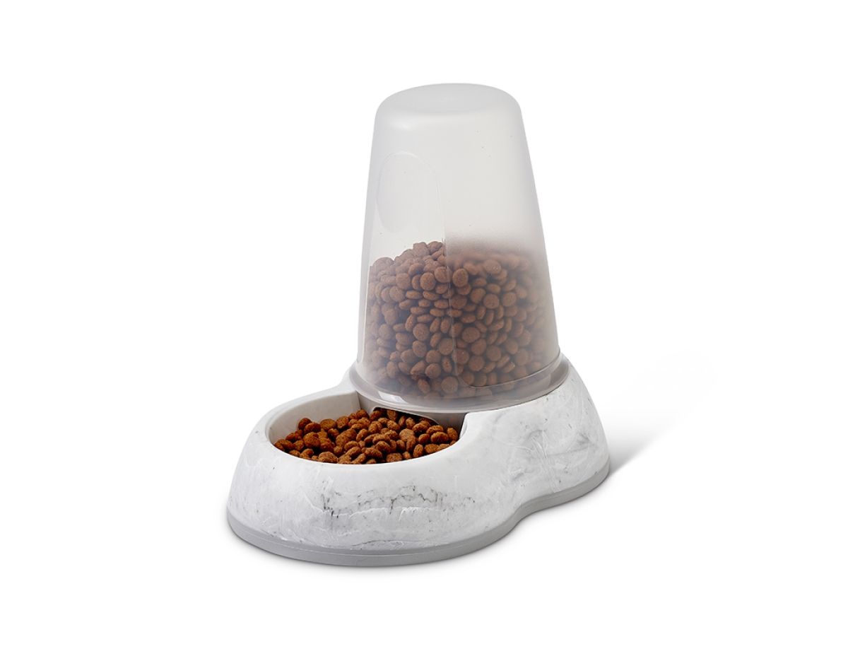 Savic Loop Pet Food Store Dispenser Marble - Grey 3.0l - Shopivet.com