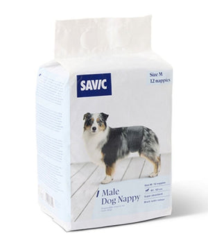 Savic Male Nappy Disposable Dog Diapers 12pcs - Medium - Shopivet.com