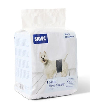 Savic Male Nappy Disposable Dog Diapers 12pcs - Small - Shopivet.com