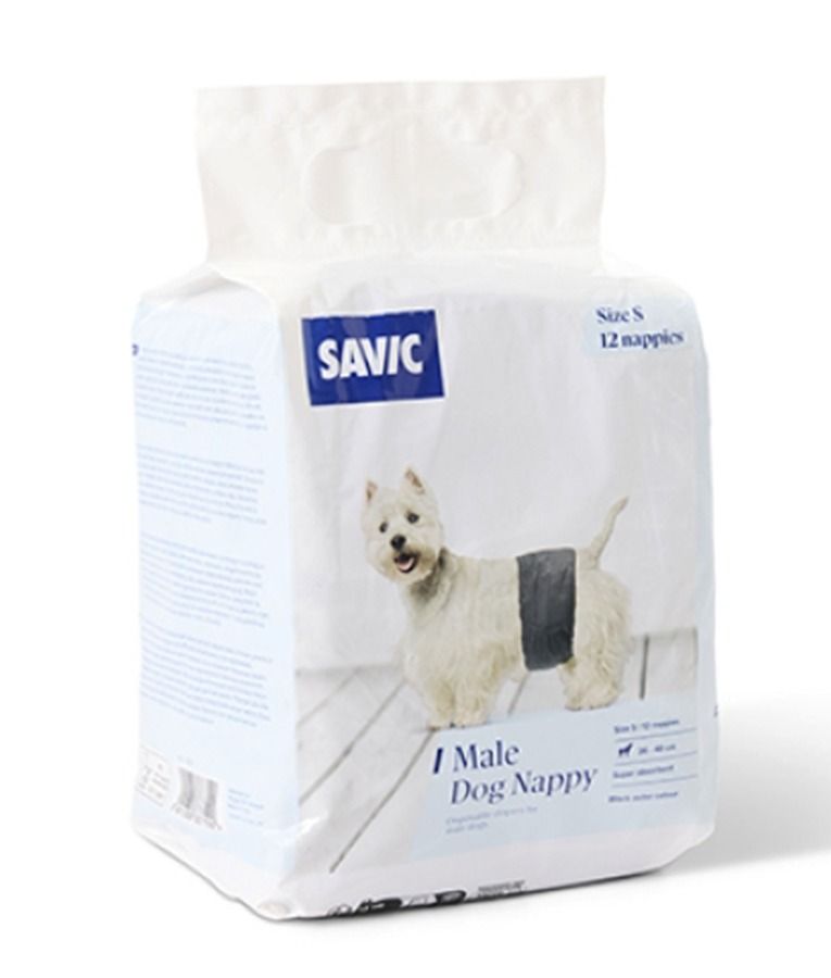 Savic Male Nappy Disposable Dog Diapers 12pcs - Small - Shopivet.com