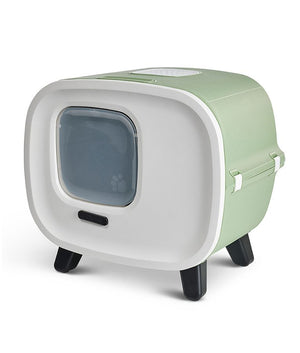 Savic Mira De Lux Toilet Home Cat Litter Box - Botanical Green - Shopivet.com