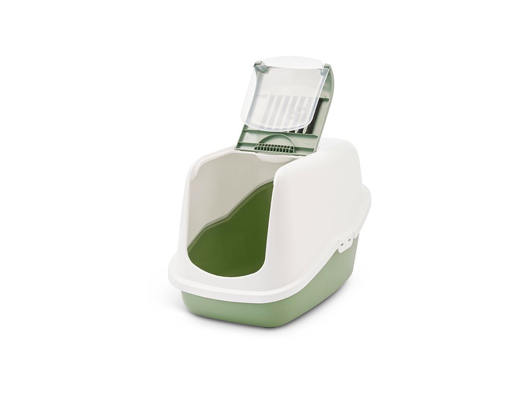 Savic Nestor Cat Toilet Home - Botanical Green - Shopivet.com