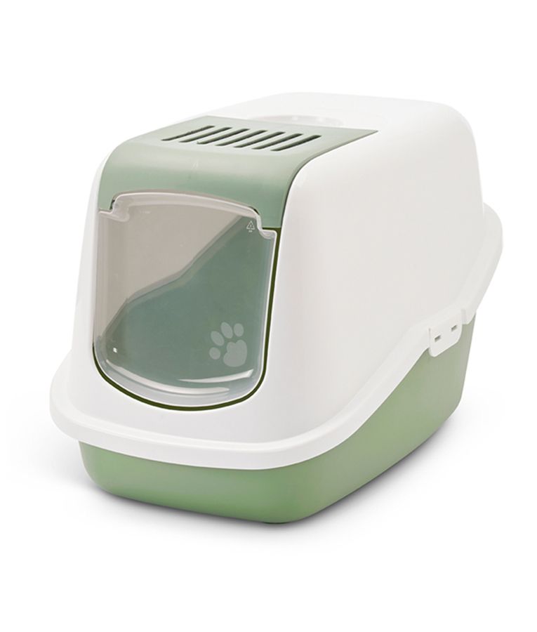 Savic Nestor Cat Toilet Home - Botanical Green - Shopivet.com