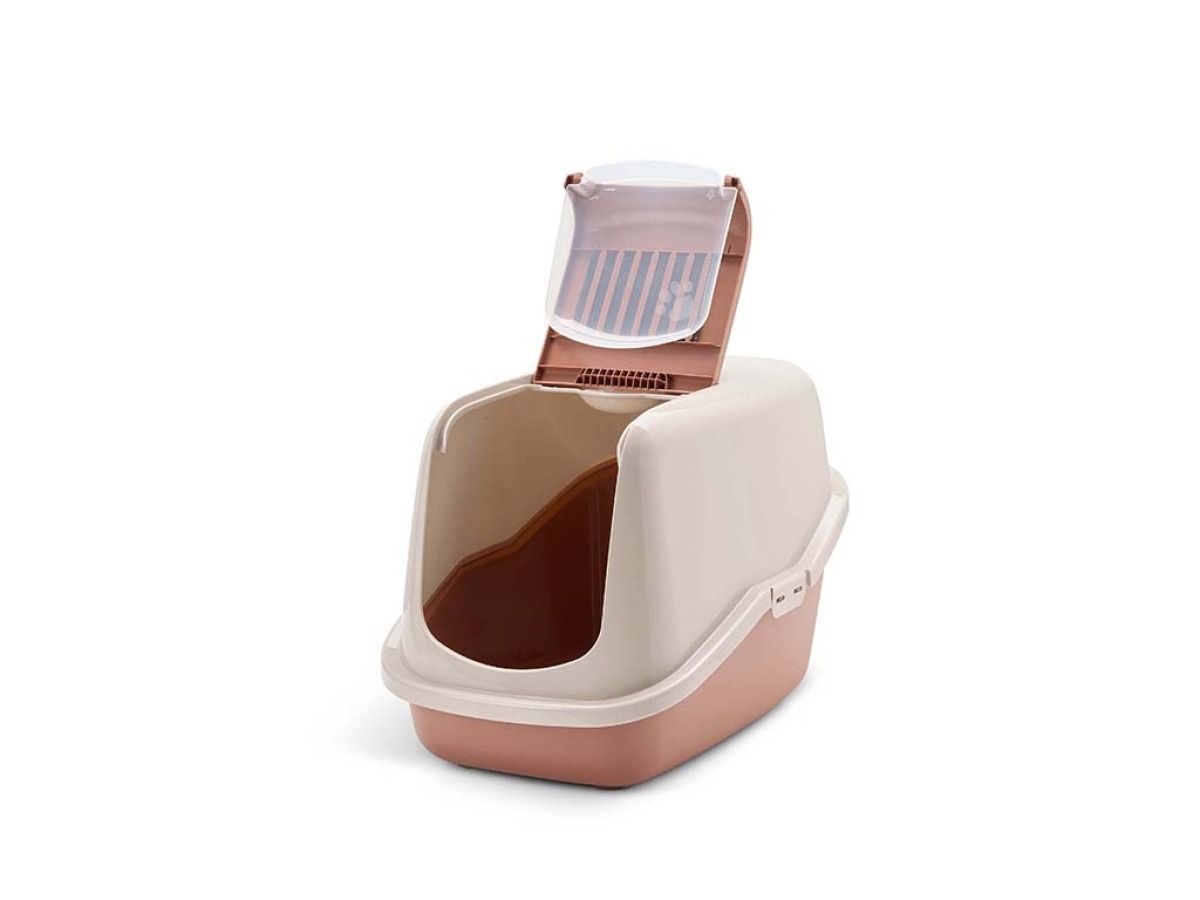 Savic Nestor Cat Toilet Home - Pink/Red - Shopivet.com