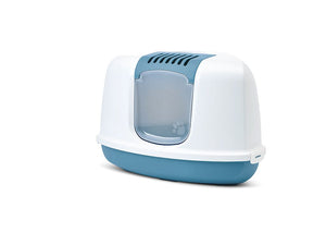 Savic Nestor Corner Cat Toilet Home - BLUE STONE - Shopivet.com