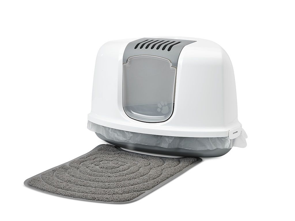 Savic Nestor Corner Cat Toilet Home - BLUE STONE - Shopivet.com