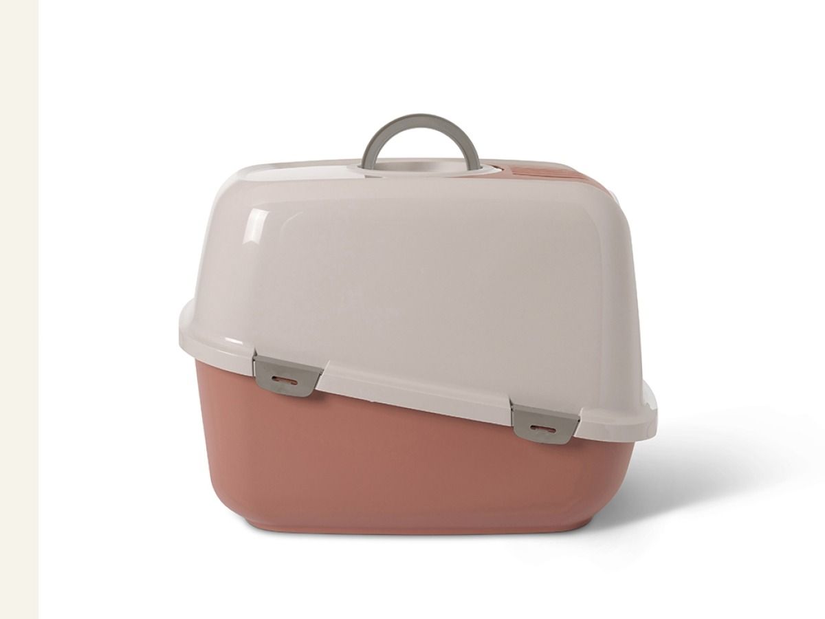 Savic Nestor Jumbo Cat Toilet Home - Pink/Red - Shopivet.com